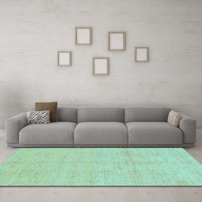 Machine Washable Abstract Light Blue Modern Rug in a Living Room, wshabs1199lblu