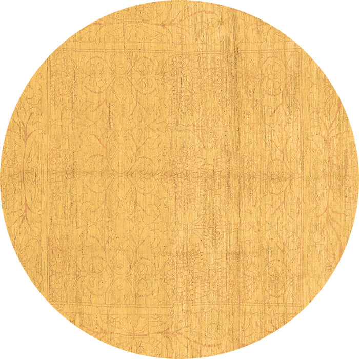 Round Abstract Brown Modern Rug, abs1199brn