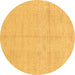 Round Abstract Brown Modern Rug, abs1199brn