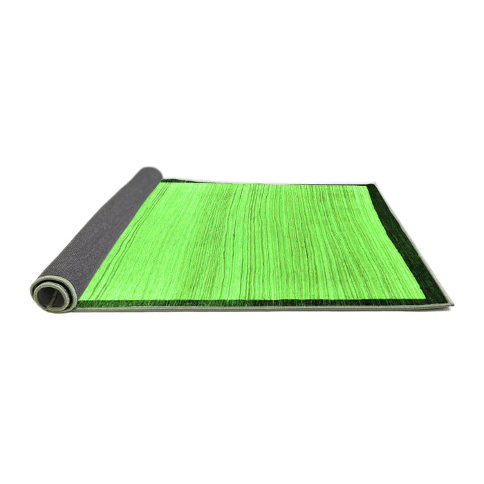 Sideview of Solid Green Modern Rug, abs119grn