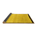 Sideview of Solid Yellow Modern Rug, abs119yw