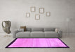 Machine Washable Solid Purple Modern Area Rugs in a Living Room, wshabs119pur