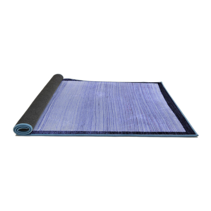 Sideview of Solid Blue Modern Rug, abs119blu