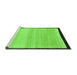 Sideview of Machine Washable Solid Green Modern Area Rugs, wshabs119grn