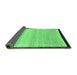 Sideview of Solid Emerald Green Modern Rug, abs119emgrn