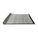 Sideview of Solid Gray Modern Rug, abs119gry