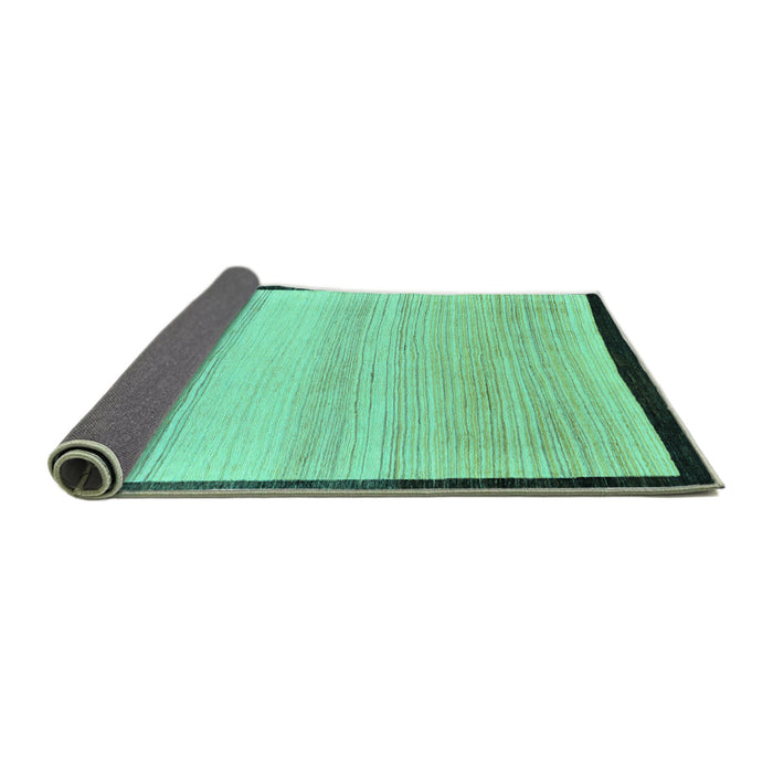 Sideview of Solid Turquoise Modern Rug, abs119turq