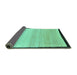 Sideview of Solid Turquoise Modern Rug, abs119turq