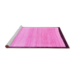 Sideview of Machine Washable Solid Pink Modern Rug, wshabs119pnk