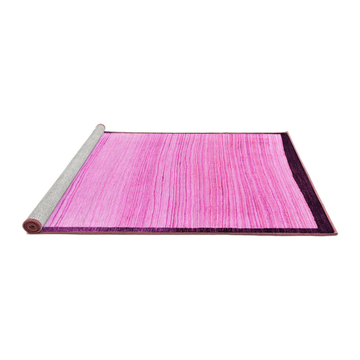 Sideview of Machine Washable Solid Pink Modern Rug, wshabs119pnk