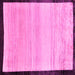 Square Machine Washable Solid Pink Modern Rug, wshabs119pnk