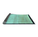 Sideview of Solid Light Blue Modern Rug, abs119lblu