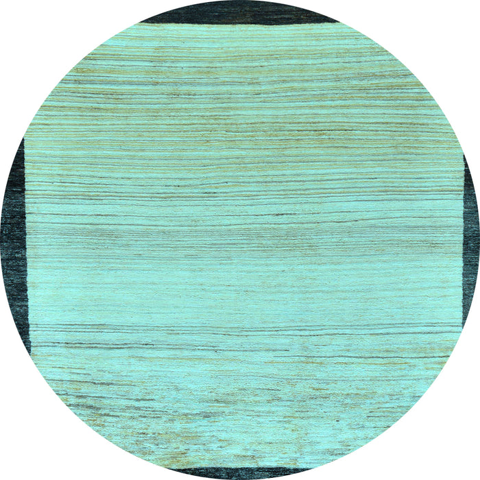 Round Machine Washable Solid Light Blue Modern Rug, wshabs119lblu