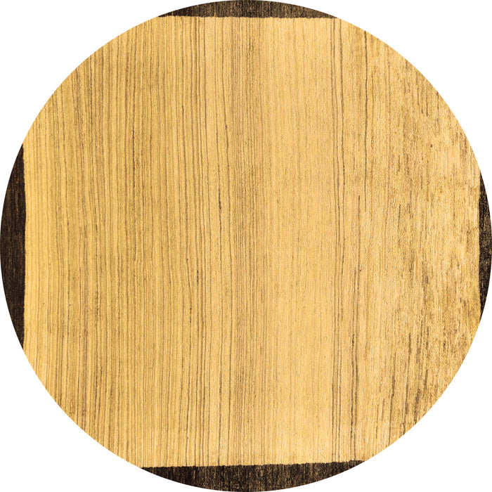 Round Solid Brown Modern Rug, abs119brn