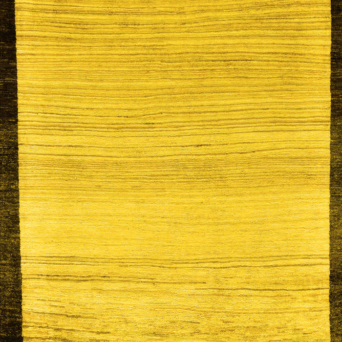 Machine Washable Solid Yellow Modern Rug, wshabs119yw