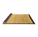 Sideview of Solid Brown Modern Rug, abs119brn