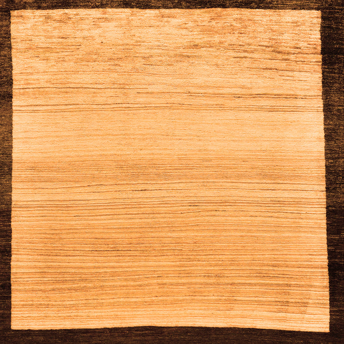 Square Solid Orange Modern Rug, abs119org