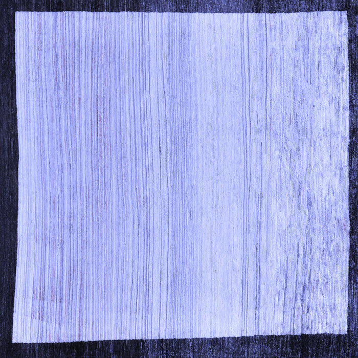 Square Solid Blue Modern Rug, abs119blu