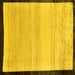 Square Solid Yellow Modern Rug, abs119yw