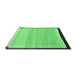 Sideview of Machine Washable Solid Emerald Green Modern Area Rugs, wshabs119emgrn