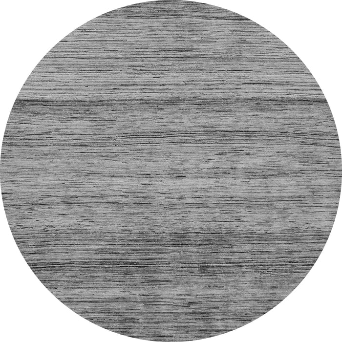 Round Machine Washable Abstract Gray Modern Rug, wshabs11gry
