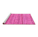 Sideview of Machine Washable Abstract Pink Modern Rug, wshabs11pnk