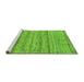 Sideview of Machine Washable Abstract Green Modern Area Rugs, wshabs11grn