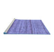 Sideview of Machine Washable Abstract Blue Modern Rug, wshabs11blu