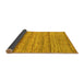 Sideview of Abstract Yellow Modern Rug, abs11yw