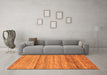 Machine Washable Abstract Orange Modern Area Rugs in a Living Room, wshabs11org