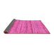 Sideview of Abstract Pink Modern Rug, abs11pnk