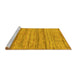 Sideview of Machine Washable Abstract Yellow Modern Rug, wshabs11yw