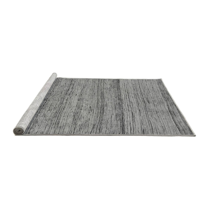 Sideview of Machine Washable Abstract Gray Modern Rug, wshabs11gry