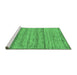 Sideview of Machine Washable Abstract Emerald Green Modern Area Rugs, wshabs11emgrn