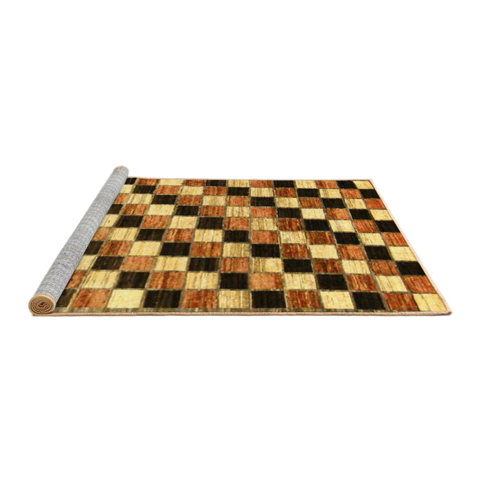 Sideview of Machine Washable Abstract Yellow Rug, wshabs12