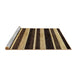 Sideview of Machine Washable Abstract Bronze Brown Rug, wshabs120
