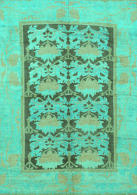 Abstract Turquoise Modern Rug, abs1200turq