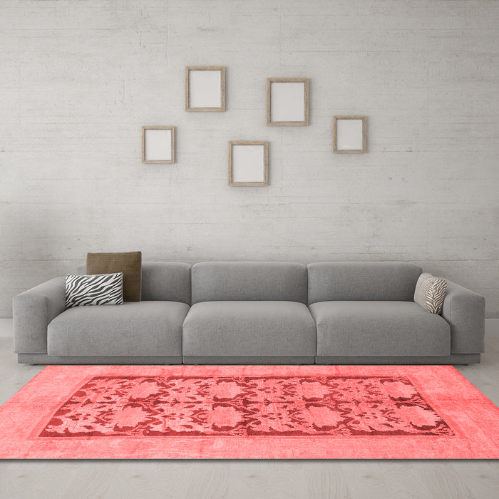 Modern Red Washable Rugs