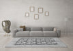 Machine Washable Abstract Gray Modern Rug in a Living Room,, wshabs1200gry