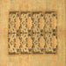 Square Abstract Brown Modern Rug, abs1200brn