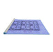 Sideview of Machine Washable Abstract Blue Modern Rug, wshabs1200blu