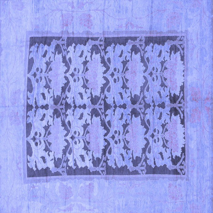 Square Machine Washable Abstract Blue Modern Rug, wshabs1200blu