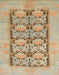 Machine Washable Abstract Sand Brown Rug, wshabs1200