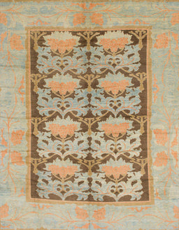 Abstract Sand Brown Modern Rug, abs1200
