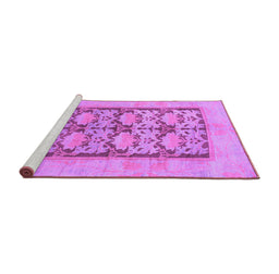 Sideview of Machine Washable Abstract Purple Modern Area Rugs, wshabs1200pur
