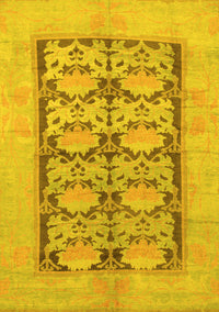 Abstract Yellow Modern Rug, abs1200yw