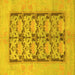 Square Abstract Yellow Modern Rug, abs1200yw