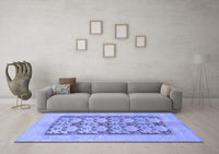 Machine Washable Abstract Blue Modern Rug, wshabs1200blu