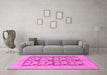 Machine Washable Abstract Pink Modern Rug in a Living Room, wshabs1200pnk