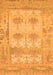 Machine Washable Oriental Orange Traditional Area Rugs, wshabs1201org